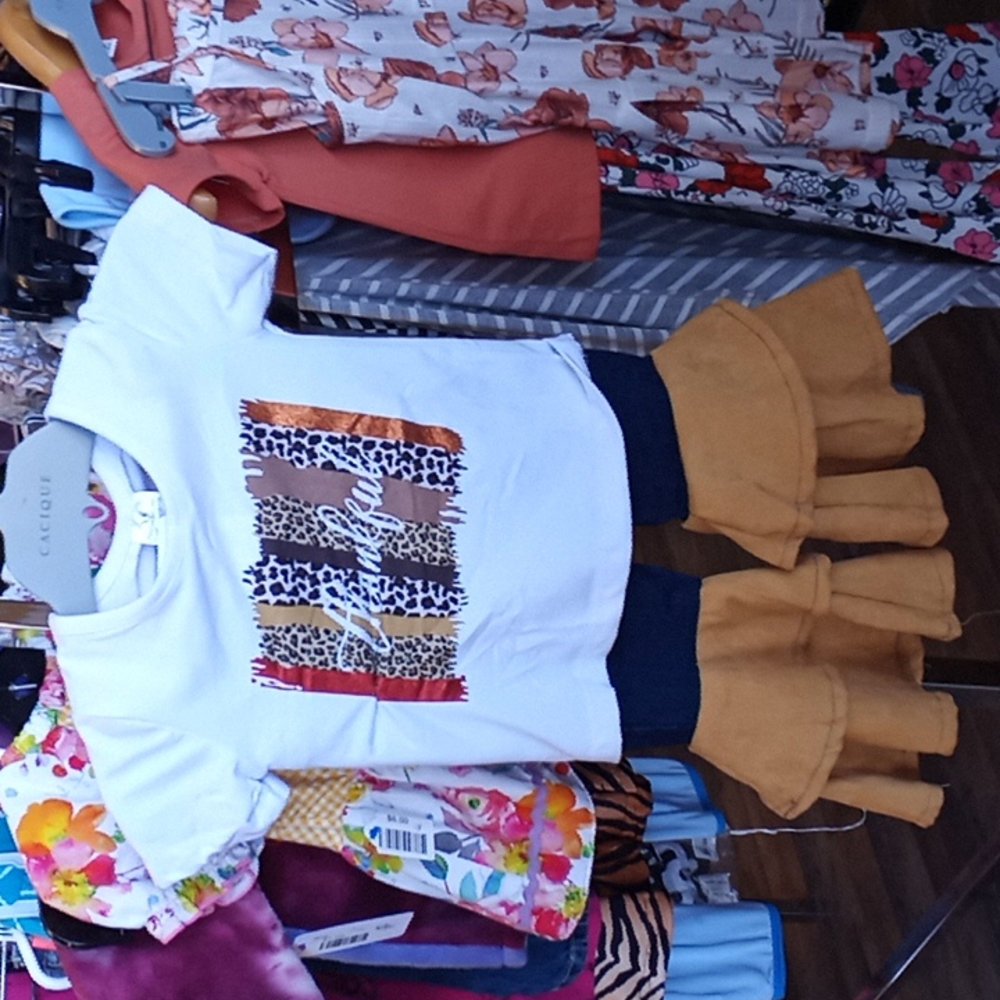 3T Thanksgiving ruffle set